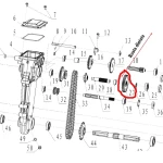 Roata dintata RURIS PS6500k-1-27, pentru motosapa Ruris, Dac, Zimbru, Gigant