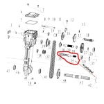 Ax principal reductor RURIS PS6500k-1-34, 25 zale, pentru motosapa Dac, Ruris, Zimbru, Gigant