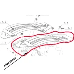 Aripa stanga RURIS PS6500k-5-1, pentru motosapa Ruris 6 cp, 6.5 cp, 7 cp