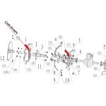 Cutit dreapta RURIS PS6500k-7-2a, distanta gauri fixare 60 mm, pentru motosapa Dac, Ruris, Gigant, Zimbru