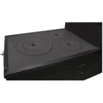 Soba pe Lemne cu Plita din Fonta (3 Ochiuri) și Cuptor Stanga, Emailata, Ø120 mm, 1000x1150x450 mm, Randament 67%, Negru