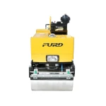 Cilindru compactor 800kg, cu tambur 2x635mm, motor 9CP diesel CF178, pornire electrica sau manuala