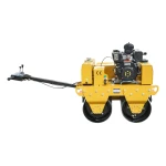 Cilindru compactor 550kg cu tamburi 2x600mm si motor diesel 6CP, CF178, pornire elctrica sau manuala