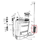 Maner declansator RURIS PSRS1800-18, pentru pulverizatoarele Ruris RS1800