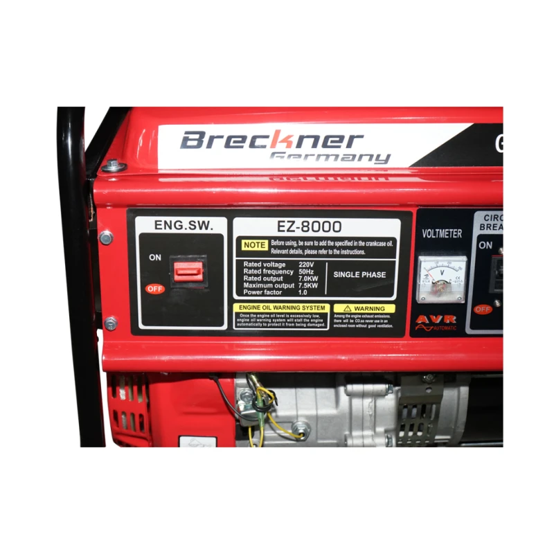Generator electric pe benzina 220V 7.5KW 50Hz, 17CP pornire manuala Breckner Germany