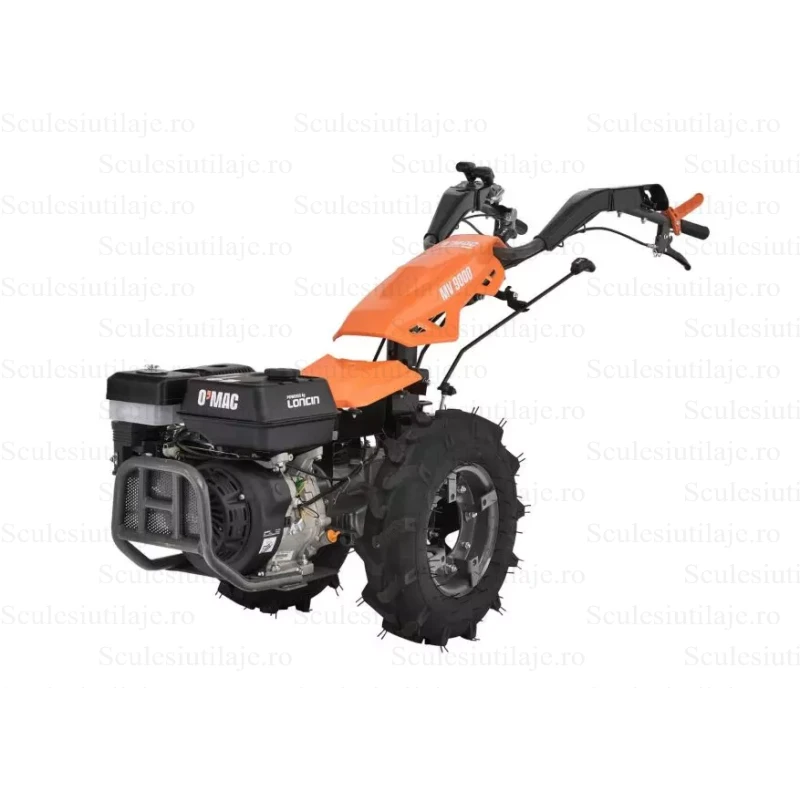 Motocultivator OMAC MV 9000, motor benzina, 4 timpi, 270 CC, 9 CP, 6.6 kW, 5 trepte viteza, roti cauciuc 5.00 x 10