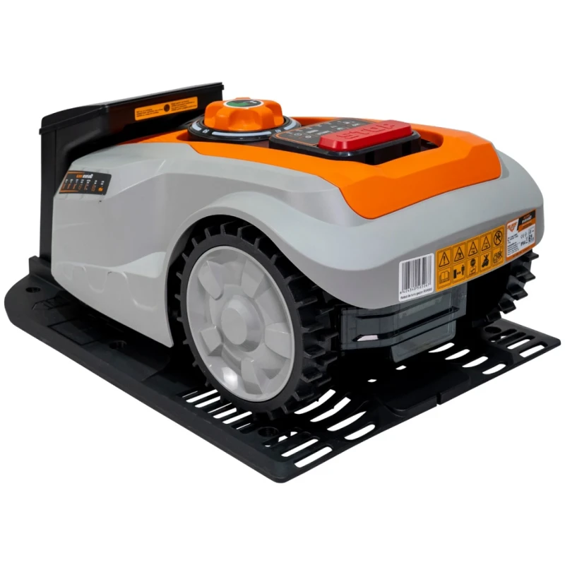 Robot de tuns iarba / gazon, Ruris RXR 500, cu acumulator Li-on, 20 V, 2 Ah, latime de taiere 18 cm
