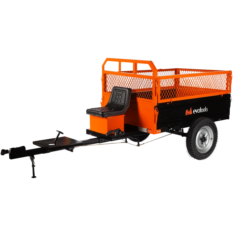 Remorca Evotools TTS500, pentru minitractor cu grilaj si plasa, capacitate 500 kg