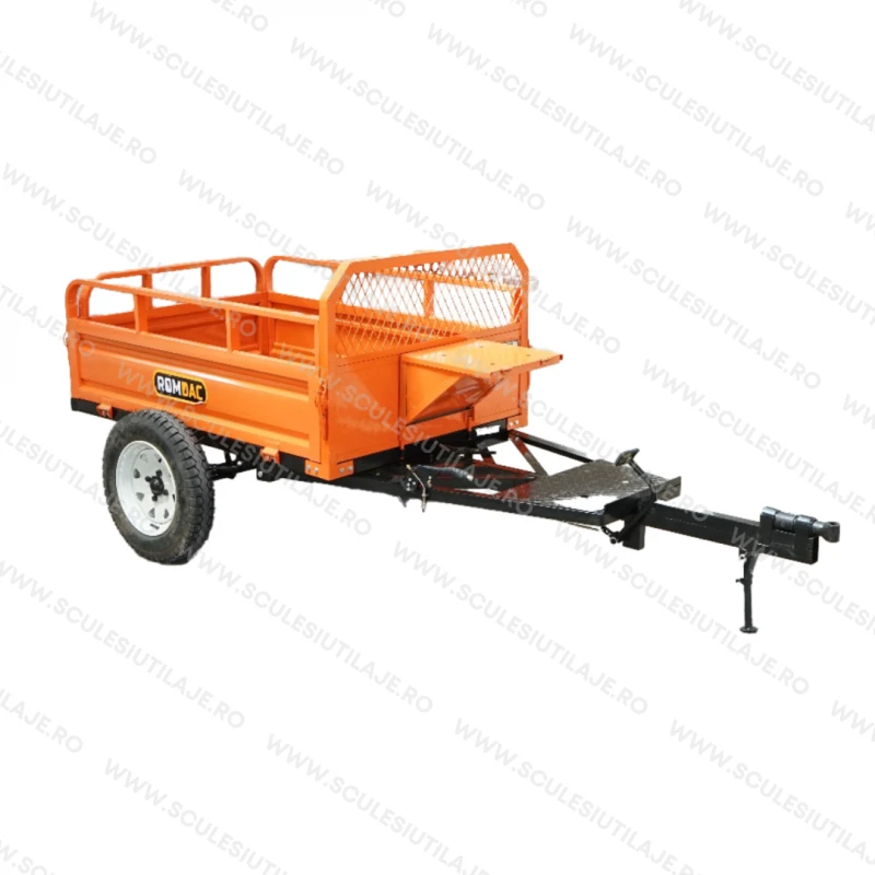 Remorca romdac basculabila pt motosape si motocultoare 550 Kg