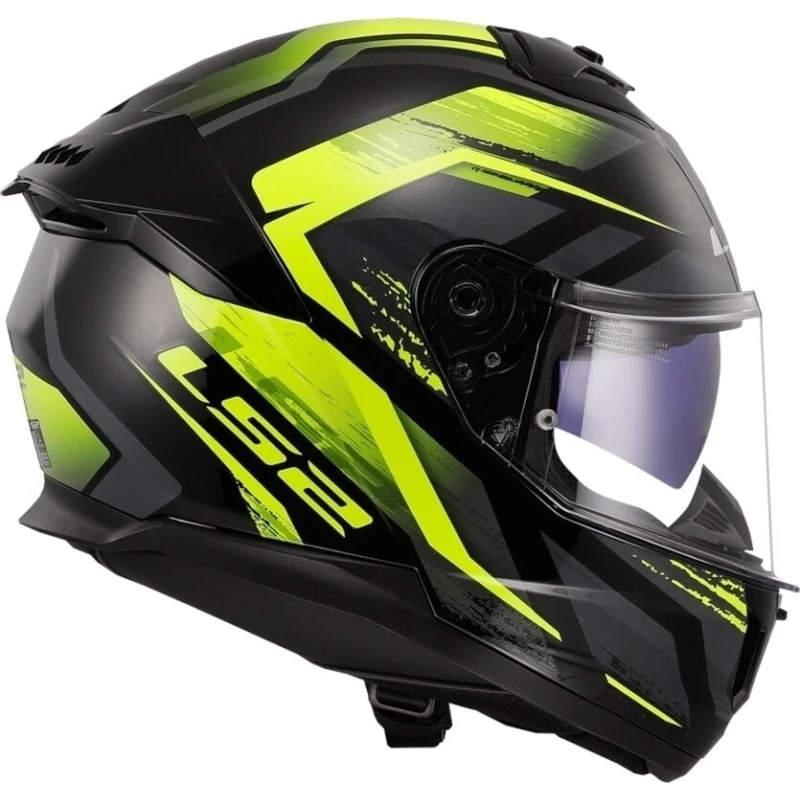Casca LS2 FF808 Stream II Fury Black/H-V Yellow 2XL