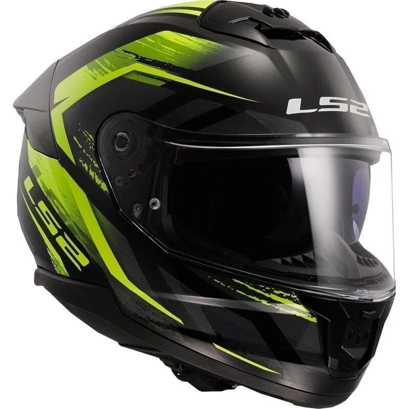 Casca LS2 FF808 Stream II Fury Black/H-V Yellow 2XL