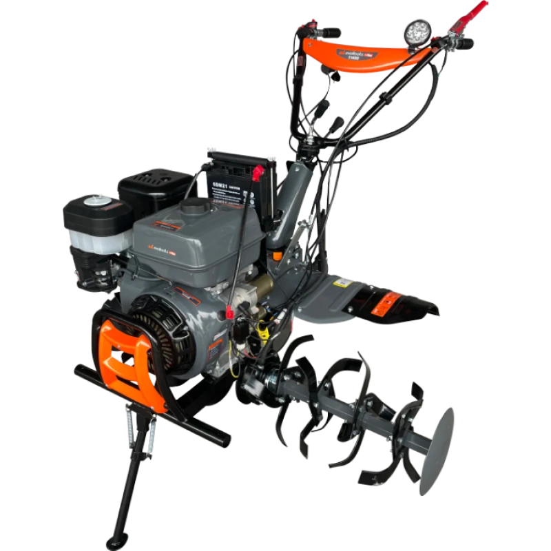 Motocultor T1400 Evotools PLUS, Pornire Electrica, cu roti de transport, freze, 14CP, pe benzina, 4 timpi racit cu aer