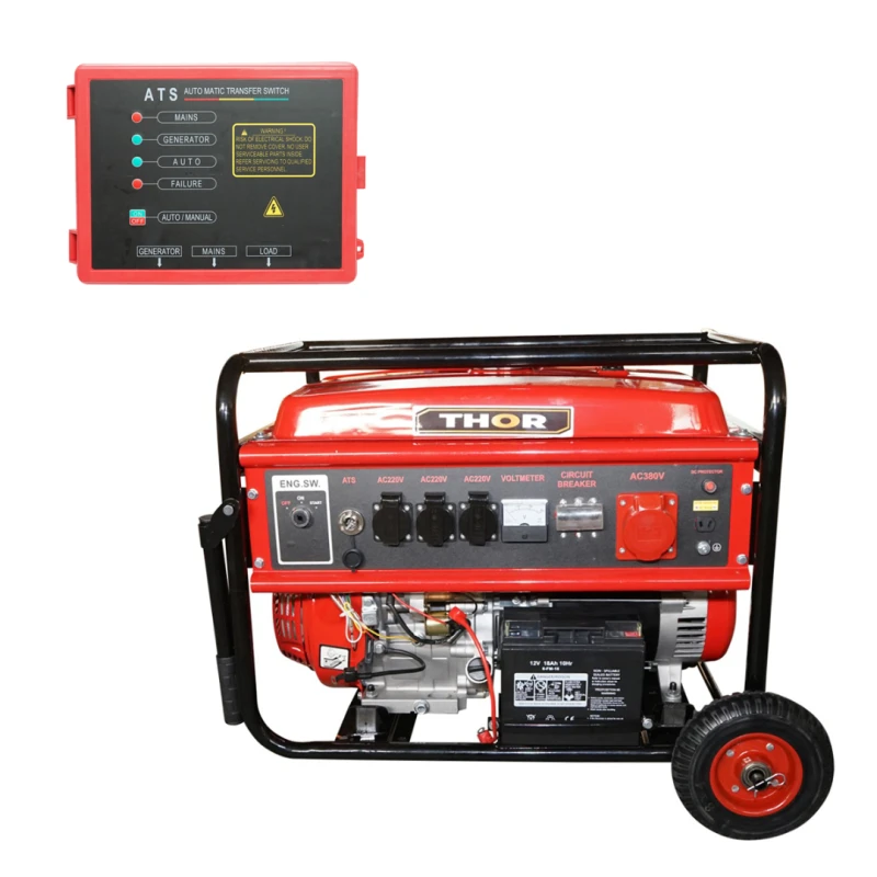 Generator electric pe benzina 220-380V 7.2KW 50Hz cu ATS si pornire electrica/manuala THOR
