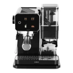 Espressor manual Samus Flavour 20, 1350 W, 20 bari, Rasnita integrata 115g, Rezervor 0.9 l, Spumare de inalta presiune (Negru/Inox)