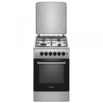 Aragaz Samus SM561XPBS, 4 Arzatoare gaz, Cuptor gaz, Aprindere electrica plita, Timer, Sigurante plita si cuptor, Inox/ Argintiu