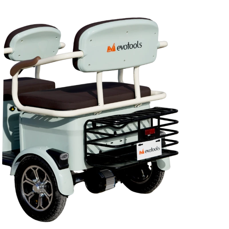 Triciclu Electric Persoane Scorilo TRP1200 Verde cu Bancheta Dubla 1200 W Autonomie 28 km, viteza maxima de 25 km/h, conform reglementarilor UE, fara permis