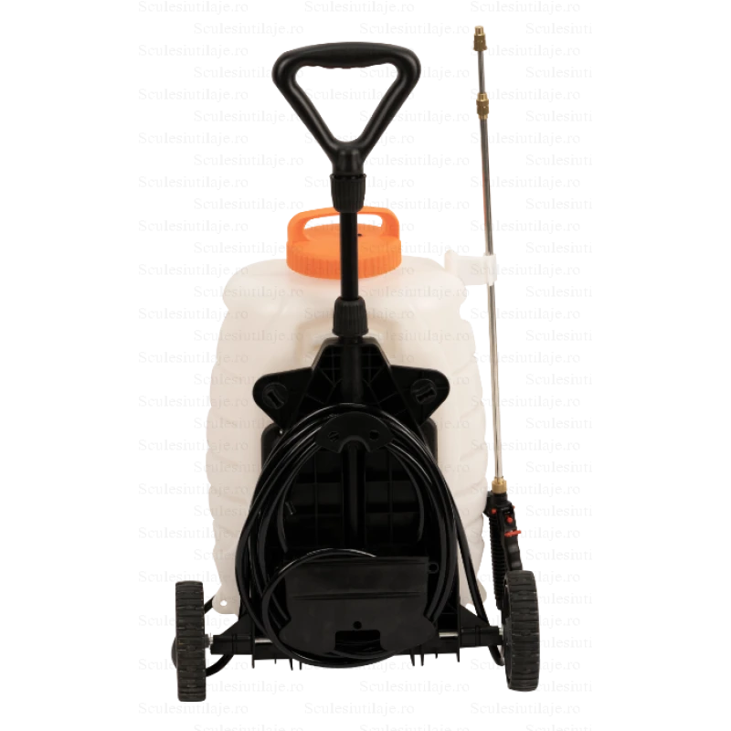 Pompa de stropit Evotools, cu acumulator si roti de transport – 18L, 3 Bar, 12V