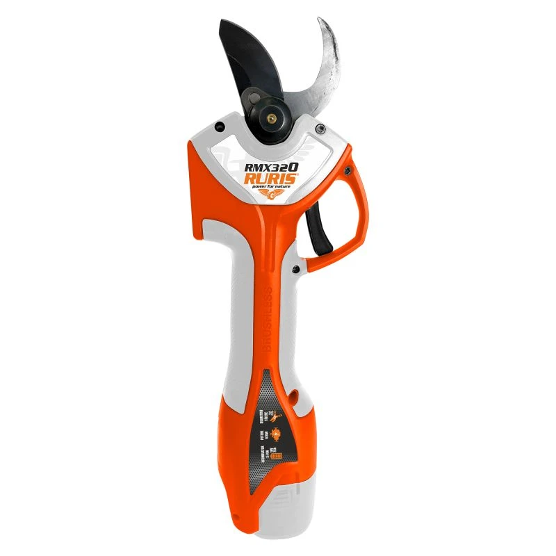 Foarfeca pe acumulator RURIS RMX 320, motor fara perii, 670W, 16V 2Ah Li-Ion (2 acumulatori), diametru taiere 32 mm, 22000 rpm, display digital, accesorii incluse