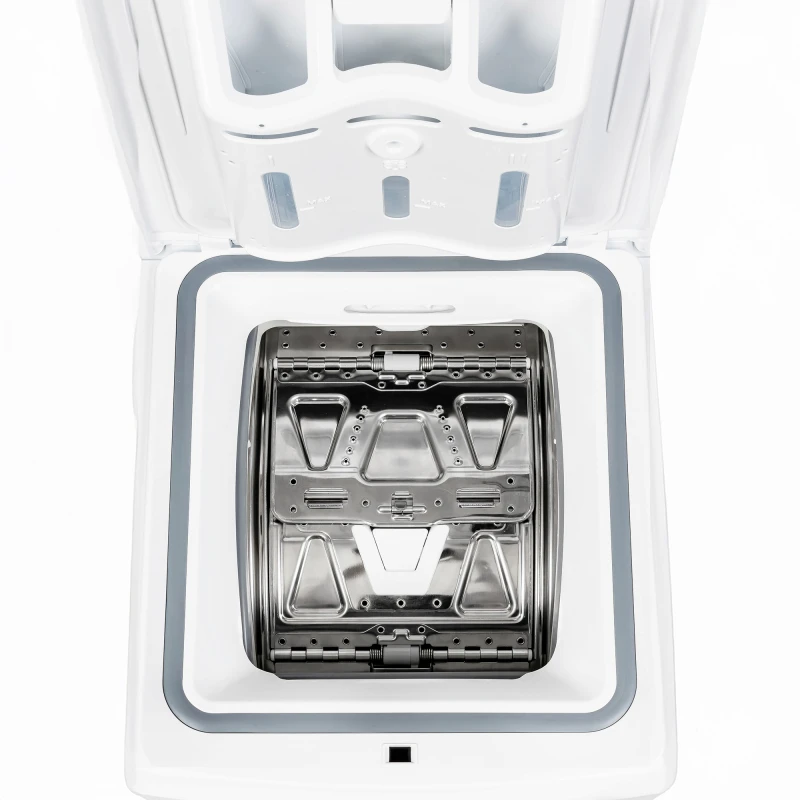 Masina de spalat rufe cu incarcare verticala Samus WTS-70122, 7 kg, 1200 rotatii, 15 programe, panou control cu leduri, Clasa energetica C, Programe speciale Hygiene, Mix, Blocare acces copii, Al