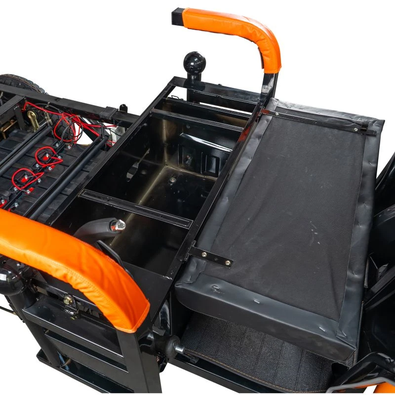 Triciclu Electric Cargo RURIS Pilot 3120N, 2000W, 72V 45Ah, Autonomie 70 km, Gri – Utilitar, Sarcina 542 kg, viteza maxima de 25 km/h, conform reglementarilor UE, fara permis, negru