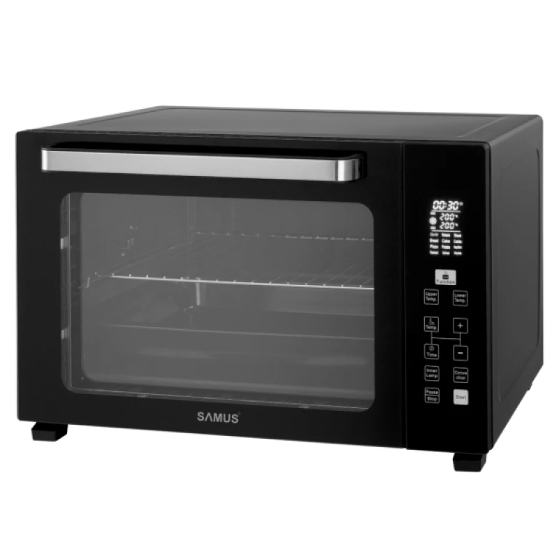 Cuptor electric Samus CSDN-48BRCL3, 48 L, 1800 W, 12 programe, Timer, Afisaj electronic, Rotisor, Convectie (Negru)
