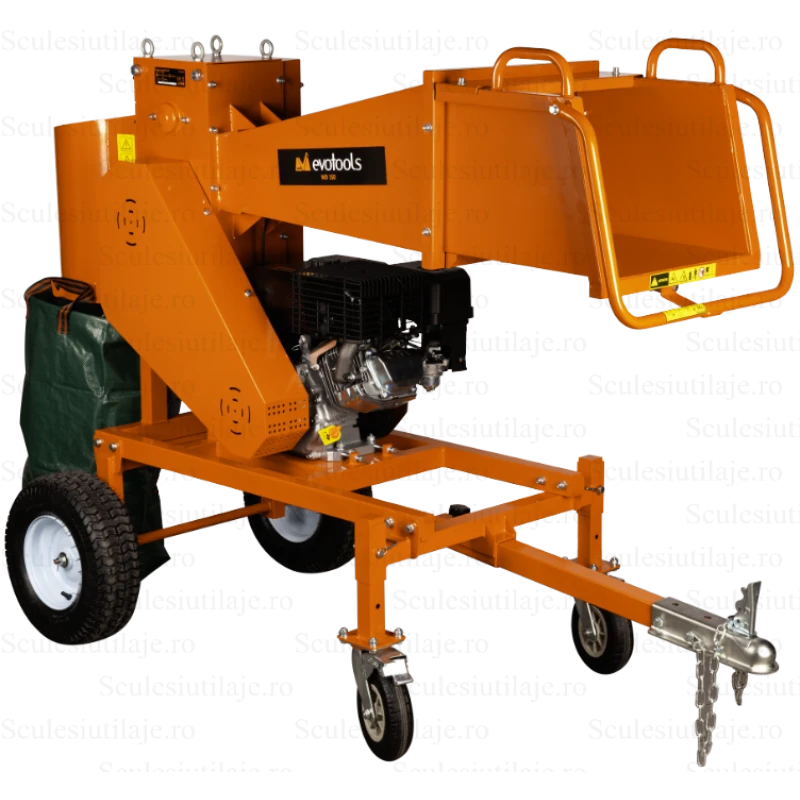 Tocator crengi si lemne, model WD150, putere 15 CP, transmisie pe curea, diametru maxim taiere 120 mm, Evotools