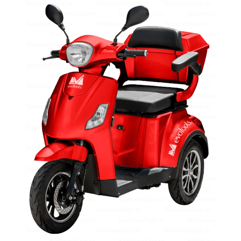 Triciclu electric pentru persoane EvoTools TRP800-1, 800W, autonomie 50 km, fără permis