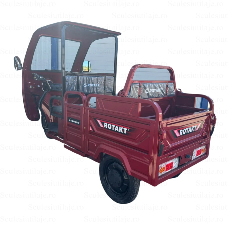 Triciclu Electric Rotakt Courier – 2000W, 72V, 32Ah, Autonomie 79 km, Sarcina 478 kg, fara permis + cabina