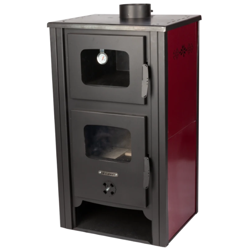 Semineu pe Lemne cu Cuptor si Termometru Evotools Plus EcoDesign, 12 kW, randament 84%, suprafata incalzita 85 m²