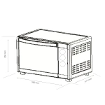 Cuptor electric Samus CS-45B2, 2000 W, 45 L, Control mecanic, Selector programe, Semnal sonor, Negru