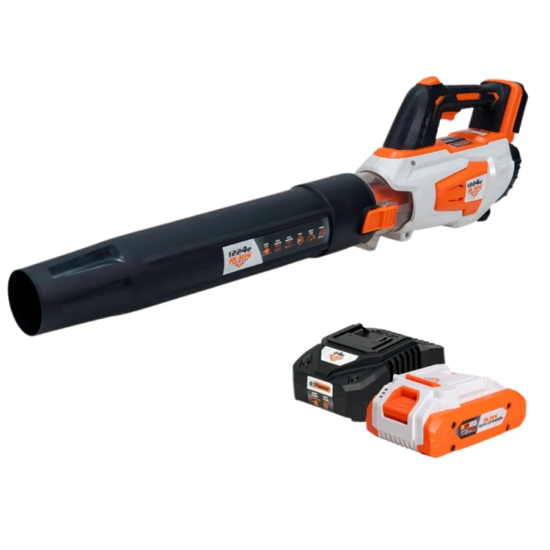 Suflanta pe acumulator RURIS 1224e Power Alfa UP, motor cu perii, 20V 4Ah Li-Ion, 80Wh, 16000 rpm, 570 m3/h, 40 m/s, acumulator + incarcator inclus