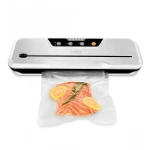 Aparat de vidat si sigilat Samus VACUUMALL, 110 W, Capacitate pompa ~ 80 kpa (9 litri/min), Setare tip aliment, sigilare, vidare + sigilare, conexiune la vid extern, Rezervor captare lichid (15 ml)