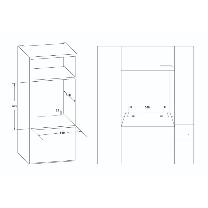 Cuptor incorporabil Samus SC616GTXV, Electric, 62 L, 5 functii, Timer, Ventilatie tangentiala de racire, Clasa A, Geam Low-E, Butoane ergonomice, Maner metalic, Negru/Inox