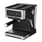 Espressor manual Samus Espressia 20, 1150 W, Ecran IMD integrat, 20 bari, 3 optiuni, Rezervor apa 1.8 l, Spumare cu abur (Negru/Inox)