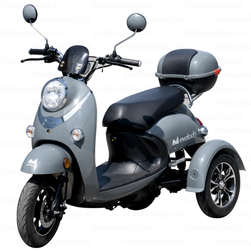 Triciclu Electric TRP800 EvoTools – 800W, Viteza 25 km/h, Autonomie 50 km, Baterie 60V/20Ah, Fara Permis
