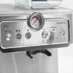 Espressor Samus MAESTRO 20, 1350 W, 20 Bari, Rezervor de apa detasabil 2.3 L, Capacitate rasnita 200 g, Optiune 1 sau 2 cesti de cafea, Diuza spumare lapte, Filtru dublu inoxidabil, Argintiu
