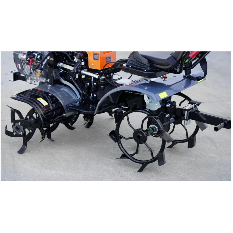 Motocultor Ride-On 4x4 R1200 Evotools PLUS, motor diesel 12CP Koop, cutie 3+1 viteze, far LED si sistem de franare hidraulic