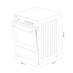 Samus Aragaz SM 450 ABS, 4 arzatoare, cuptor pe gaz, siguranta plita + cuptor, alb