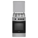 Aragaz Albatros AL452BXS, 4 Arzatoare gaz, Cuptor gaz, Siguranta plita si cuptor, Geam dublu la cuptor, Inox/ Argintiu