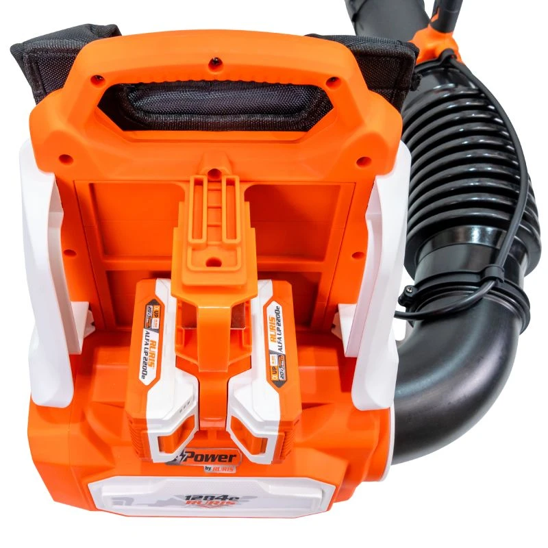 Suflanta pe acumulator RURIS 1284e Power Alfa UP, motor fara perii, 2x20V 4Ah Li-Ion, 4 viteze + Turbo, 1100 m3/h, 70 m/s, tub telescopic, incarcator dublu inclus