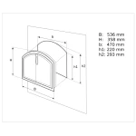 Usa Cuptor Pizza cu Geam Model Grecesc 358x536 mm