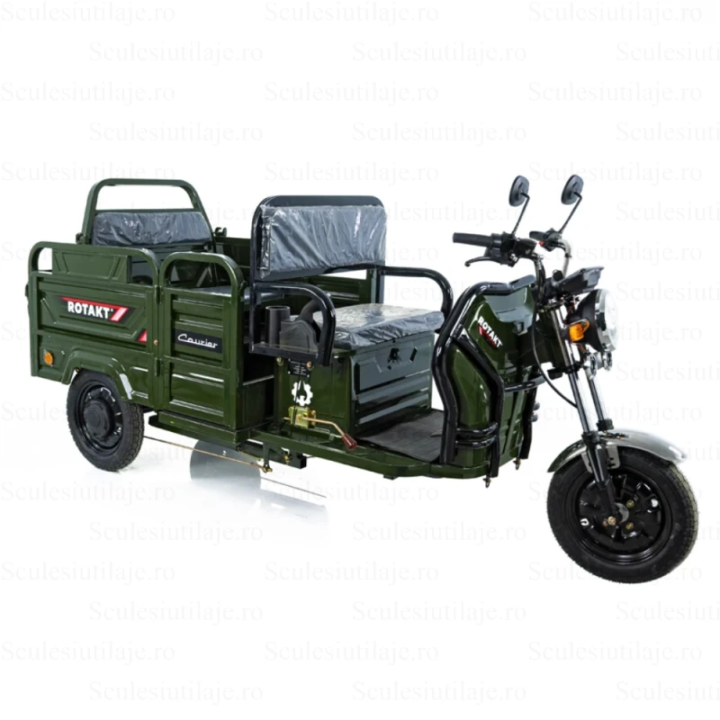 Triciclu Electric Rotakt Courier – 2000W, 72V, 32Ah, Autonomie 79 km, Sarcina 478 kg, fara permis