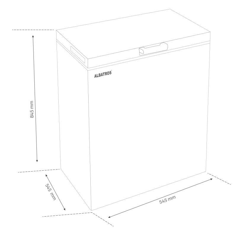 Lada Frigorifica Albatros LA115E, 98 L, H 84.5 cm, Dubla functionalitate(frigider/congelator), Fast Freeze, Termostat reglabil, Clasa energetica E, Alb