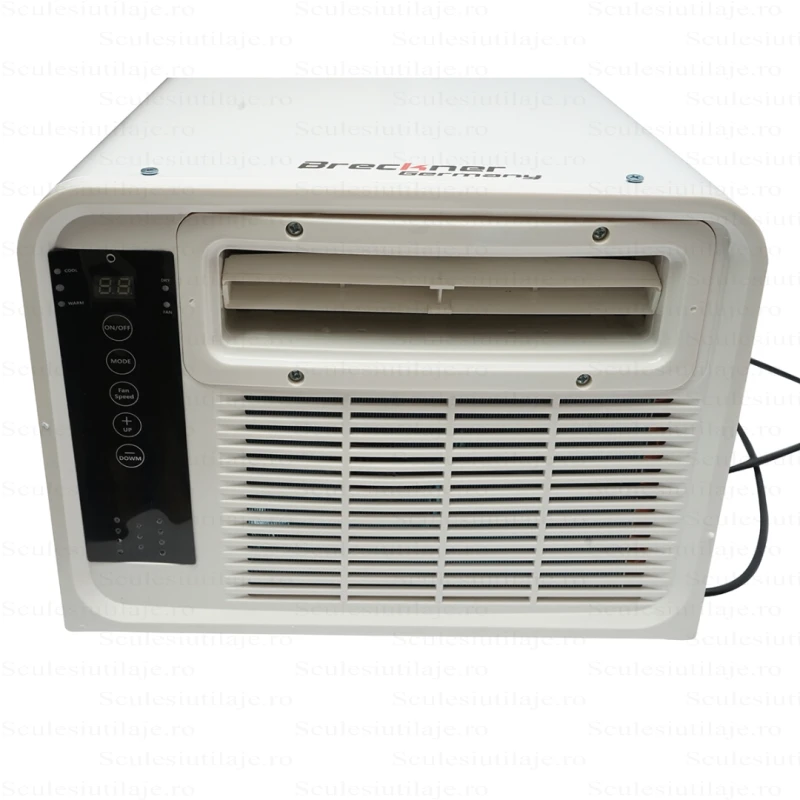 Aparat de aer conditionat portabil 2224 BTU, 280W, 220V cu functie incalzire, dezumidificare, ventilatie, telecomanda, comenzi vocale, kit instalare inclus Breckner Germany