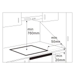 Plita incorporabila Samus PSVE-64BG3, Vitroceramica, 4 arzatoare, 60 cm, Touch Control, Timer, Negru