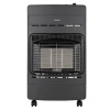 Soba Samus RS424P, Trei trepte de putere: 1.5 / 2.8 / 4.2 kW, Aprindere piezoelectrica, Pliabila, Se utilizeaza cu GPL / Butan / Propan, Butelie de pana la 15 kg, Include comutator anti-rasturnare, Negru