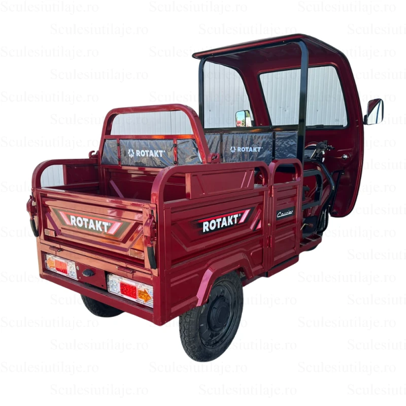 Triciclu Electric Rotakt Courier – 2000W, 72V, 32Ah, Autonomie 79 km, Sarcina 478 kg, fara permis + cabina