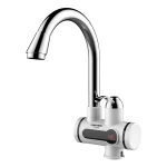 Robinet instant apa calda Albatros Premium, Element de incalzire al apei din inox, Afisaj LCD, 3000 W, Alb