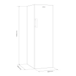 Congelator Samus SCGX337E, 242 L, Clasa energetica E, Dezghetare manuala, Termostat reglabil, 7 sertare, H 170 cm, Inox