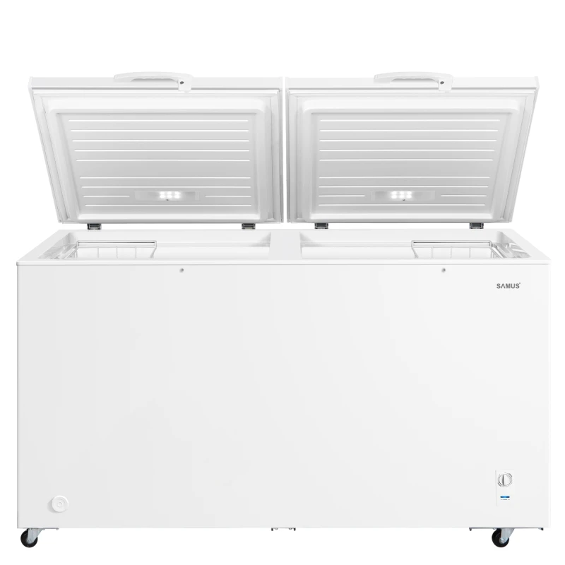 Lada frigorifica Samus LS556E, Capacitate neta 508 litri, Clasa energetica E, Panou de control cu indicator luminos, Alb